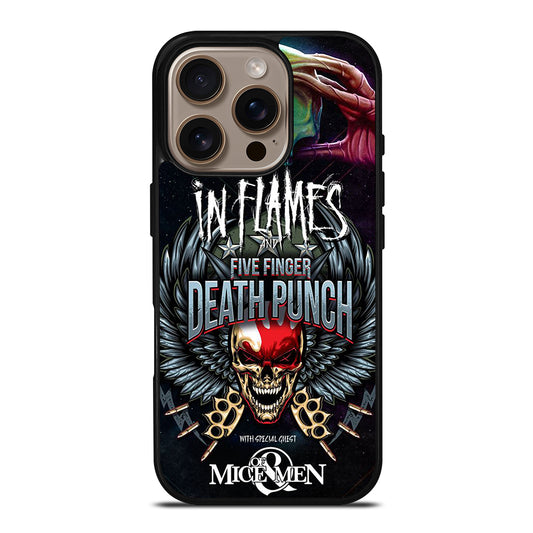 FIVE FINGER DEATH PUNCH AND IN FLAMES iPhone 16 Pro Case Cover