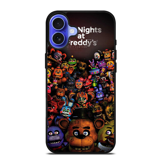 FIVE NIGHTS AT FREDDY'S ALL FNAF CHARACTERS iPhone 16 Case Cover