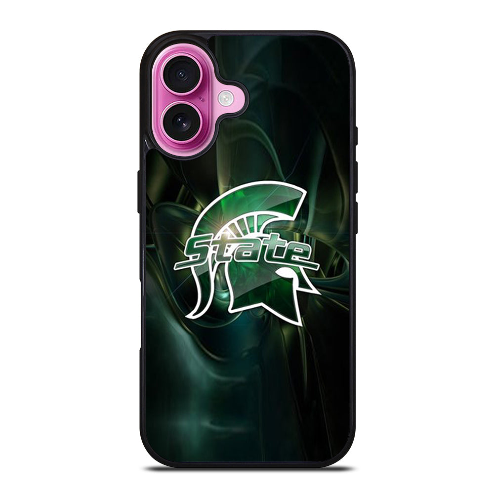 FOOTBALL MICHIGAN STATE LOGO 2 iPhone 16 Plus Case Cover