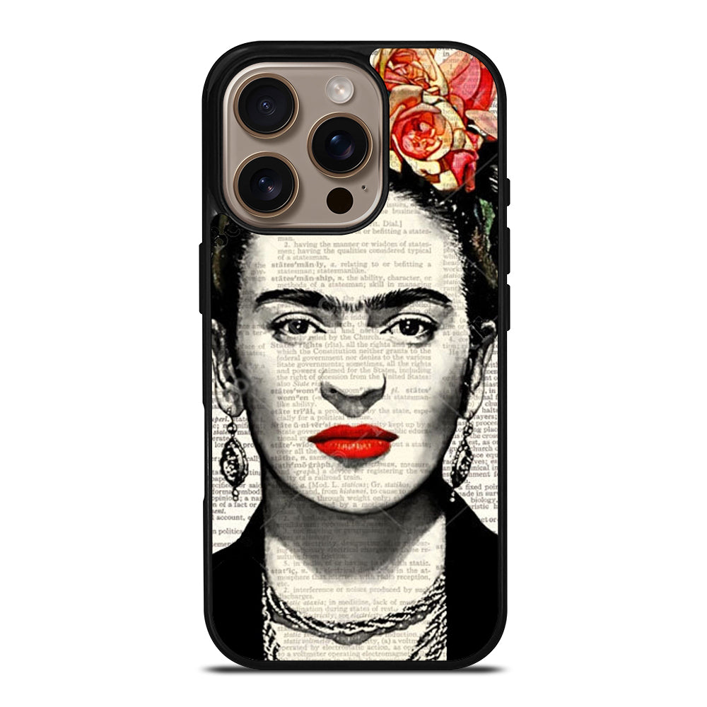 FRIDA KAHLO NEWSPAPER iPhone 16 Pro Case Cover