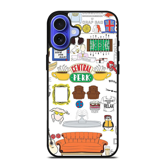 FRIENDS CENTRAL PERK ART iPhone 16 Case Cover