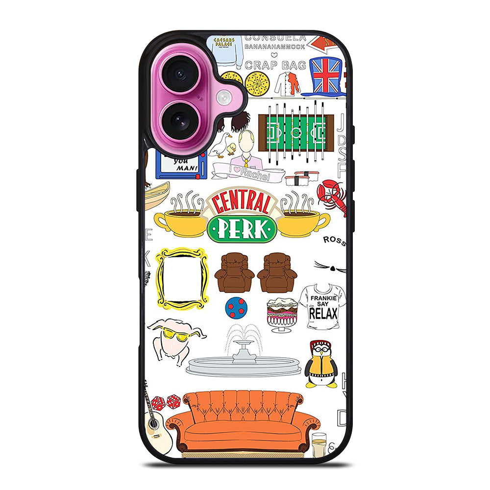FRIENDS CENTRAL PERK ART iPhone 16 Plus Case Cover