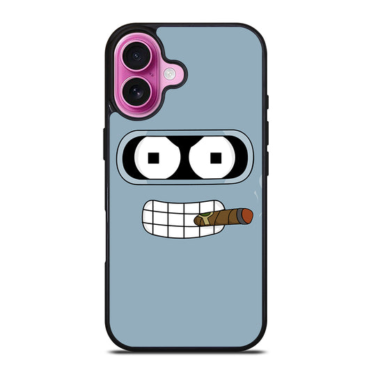 FUTURAMA BENDER FACE CARTOON iPhone 16 Plus Case Cover