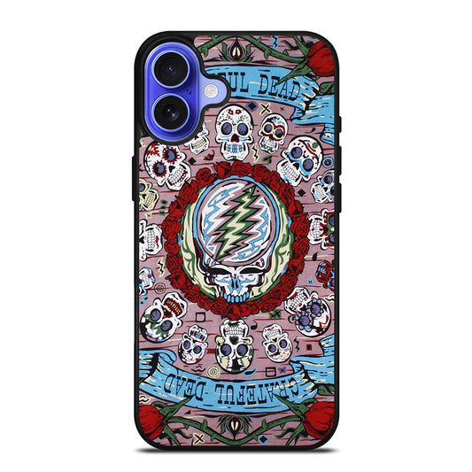 GRATEFUL DEAD BAND SKULL iPhone 16 Case Cover