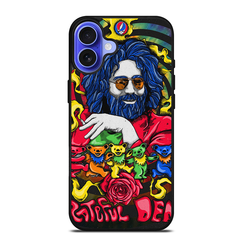 GRATEFUL DEAD JERRY GARCIA ART iPhone 16 Case Cover