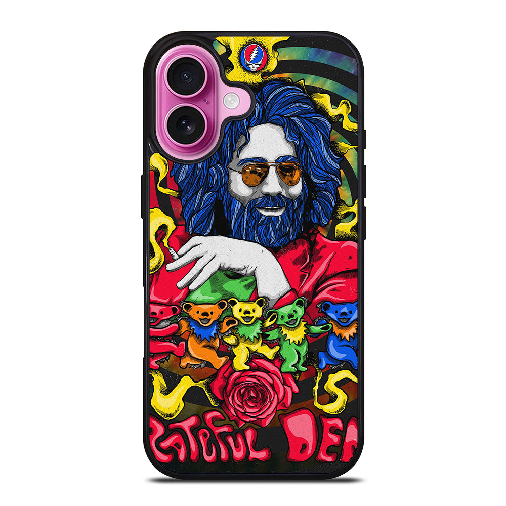 GRATEFUL DEAD JERRY GARCIA ART iPhone 16 Plus Case Cover