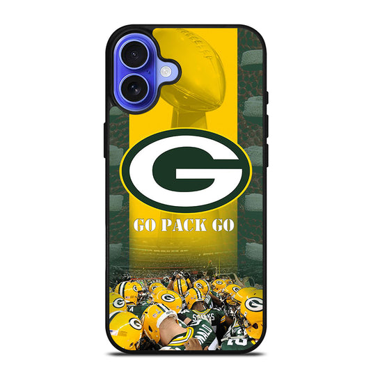 GREEN BAY PACKERS GO PACK GO LOGO 2 iPhone 16 Case Cover