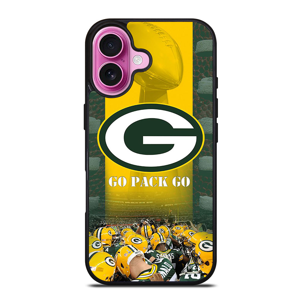 GREEN BAY PACKERS GO PACK GO LOGO 2 iPhone 16 Plus Case Cover