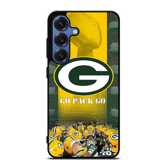 GREEN BAY PACKERS GO PACK GO LOGO 2 Samsung Galaxy S25 Case Cover