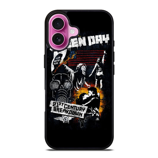 GREEN DAY BAND BREAKDOWN iPhone 16 Plus Case Cover