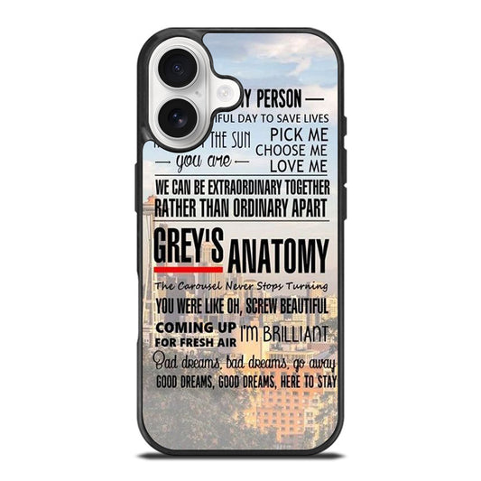 GREY'S ANATOMY QUOTE iPhone 17 Case Cover