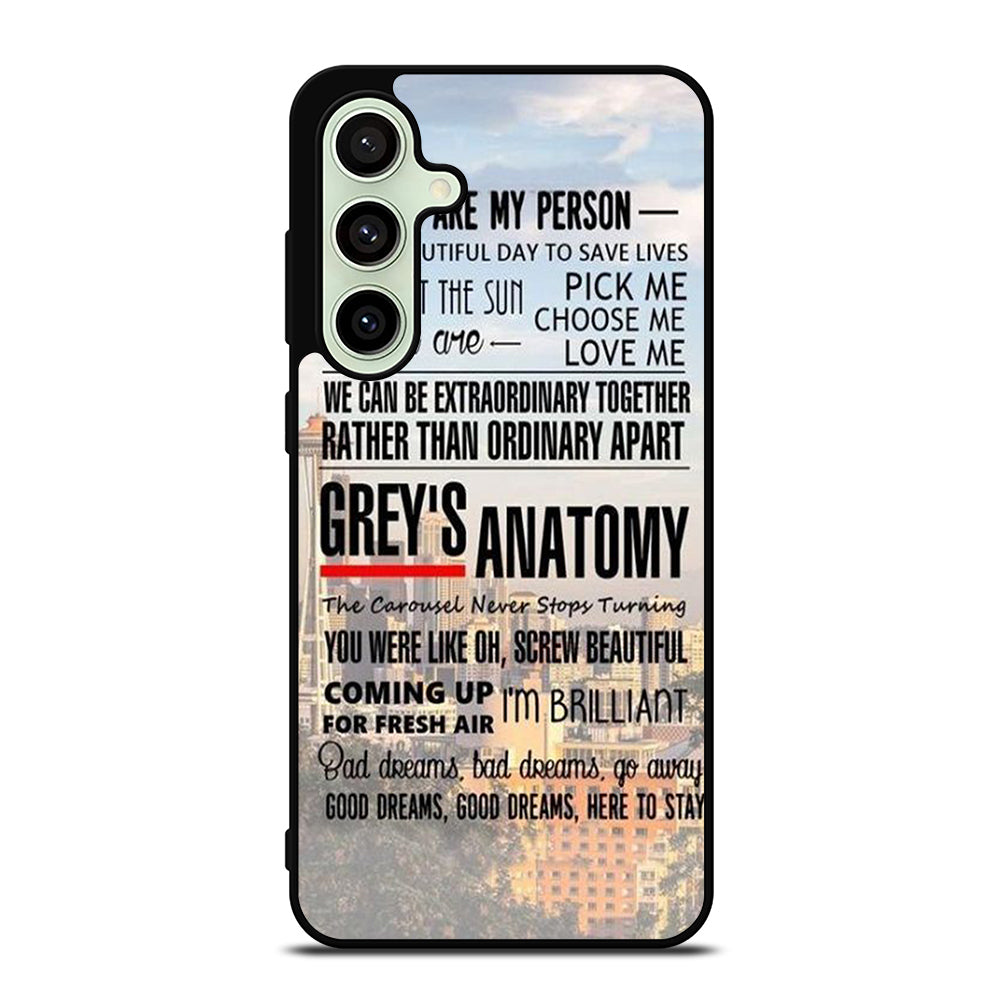 GREY'S ANATOMY QUOTE Samsung Galaxy S24 FE Case Cover