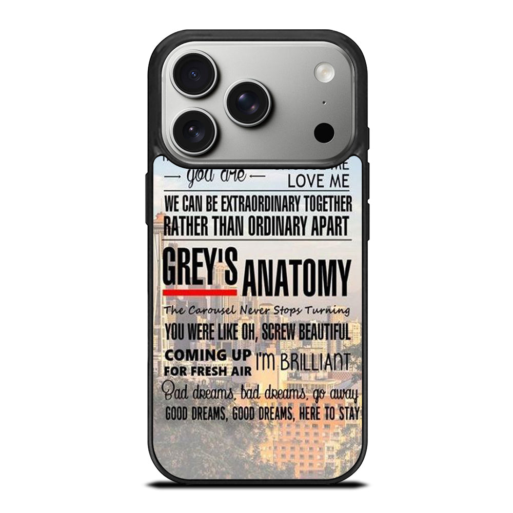 GREY'S ANATOMY QUOTE iPhone 17 Pro Case Cover