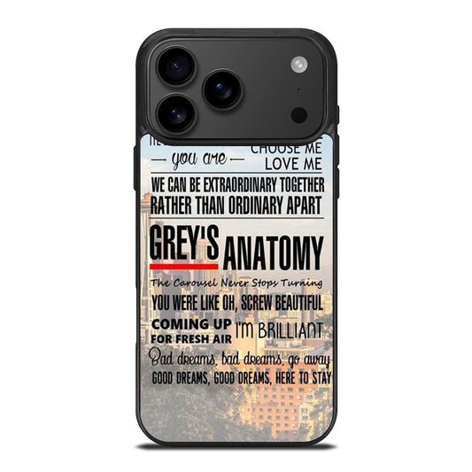 GREY'S ANATOMY QUOTE iPhone 17 Pro Max Case Cover