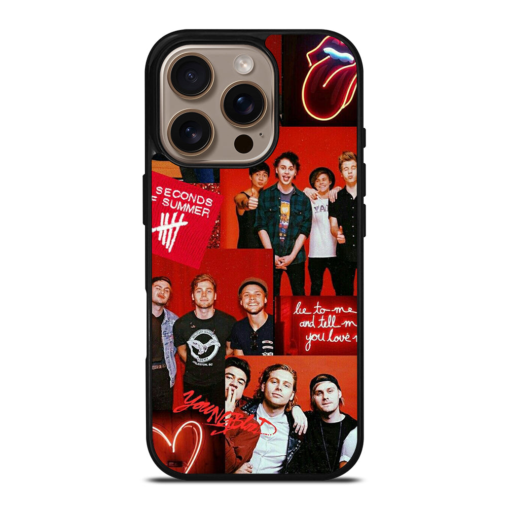 GROUP 5 SECONDS OF SUMMER COLLAGE iPhone 16 Pro Case Cover