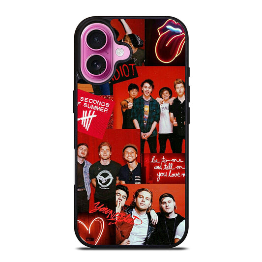 GROUP 5 SECONDS OF SUMMER COLLAGE iPhone 16 Plus Case Cover