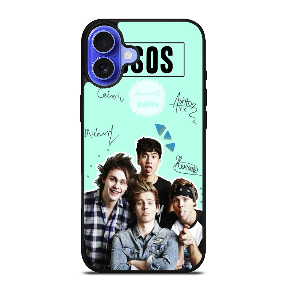 GROUP 5 SECONDS OF SUMMER SIGNATURE iPhone 16 Case Cover