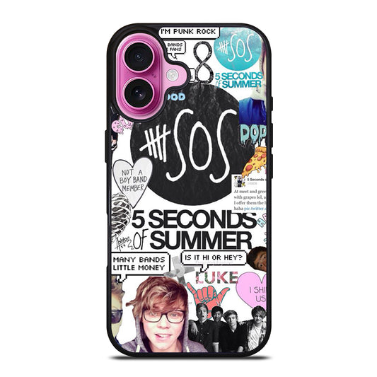 GROUP 5 SECONDS OF SUMMER SOS iPhone 16 Plus Case Cover