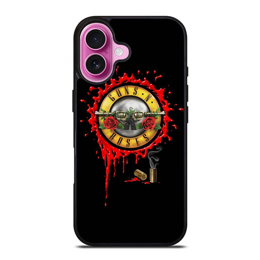GUNS N ROSES BLACK LOGO iPhone 16 Plus Case Cover