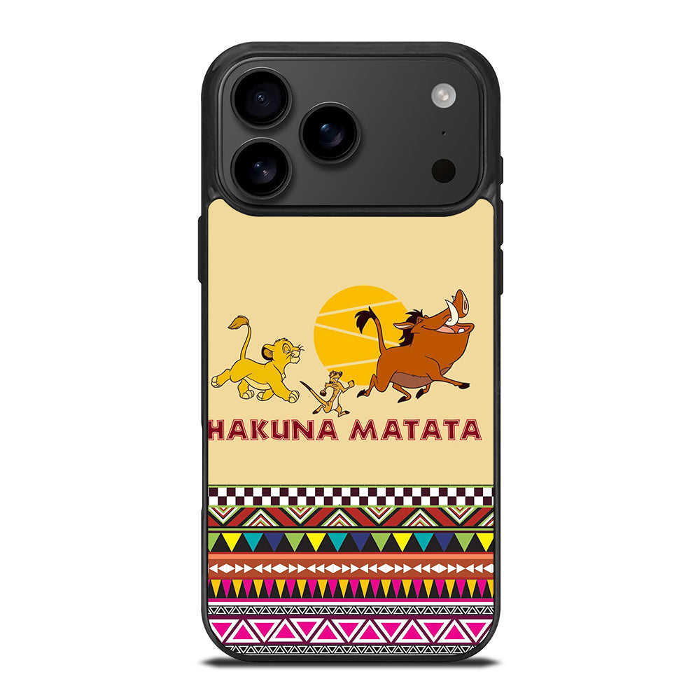 HAKUNA MATATA LION KING AZTEC PATTERN 2 iPhone 17 Pro Max Case Cover