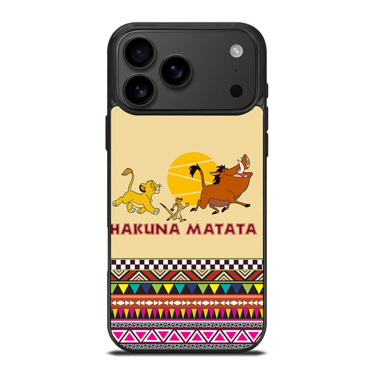 HAKUNA MATATA LION KING AZTEC PATTERN 2 iPhone 17 Pro Max Case Cover