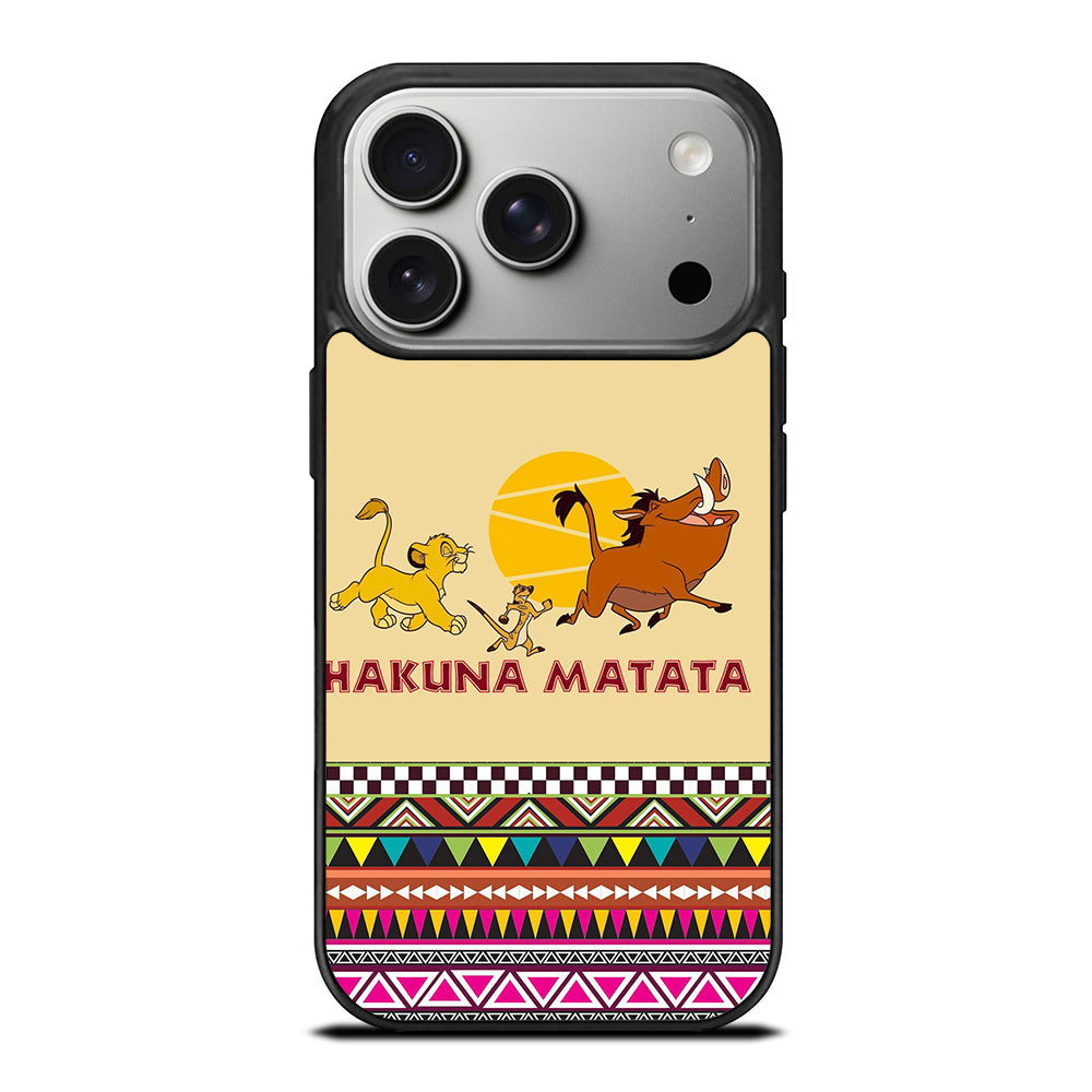 HAKUNA MATATA LION KING AZTEC PATTERN 2 iPhone 17 Pro Case Cover