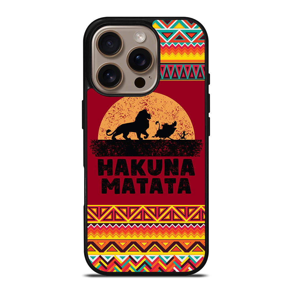 HAKUNA MATATA LION KING AZTEC PATTERN 3 iPhone 16 Pro Case Cover