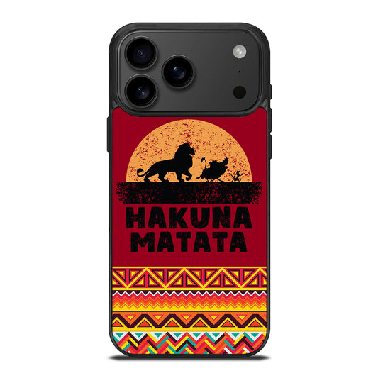 HAKUNA MATATA LION KING AZTEC PATTERN 3 iPhone 17 Pro Max Case Cover