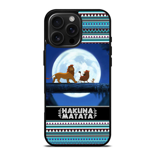 HAKUNA MATATA LION KING AZTEC PATTERN iPhone 16 Pro Max Case Cover