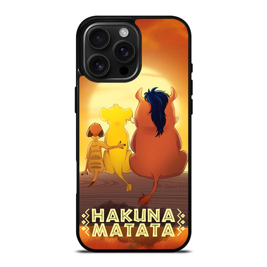 HAKUNA MATATA LION KING CARTOON iPhone 16 Pro Max Case Cover