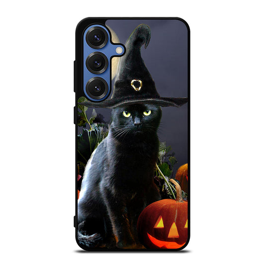 HALLOWEEN CAT PUMPKIN Samsung Galaxy S25 Case Cover