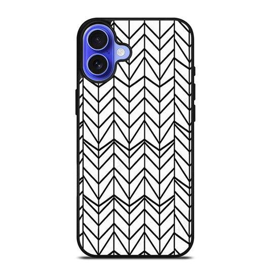 HERRINGBONE TRIANGLE PATTERN 2 iPhone 16 Case Cover