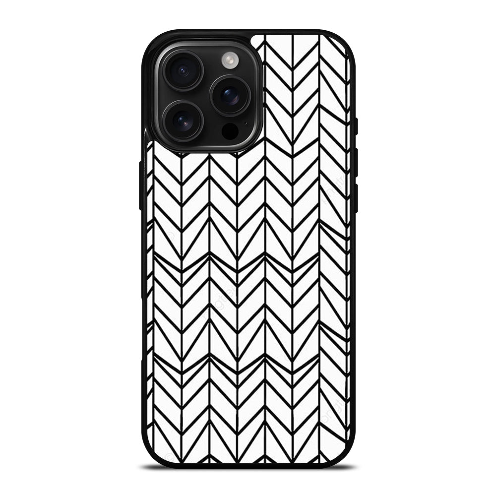 HERRINGBONE TRIANGLE PATTERN 2 iPhone 16 Pro Max Case Cover