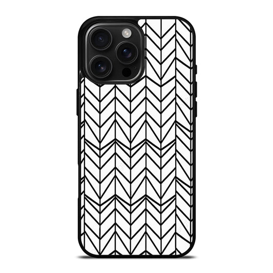 HERRINGBONE TRIANGLE PATTERN 2 iPhone 16 Pro Max Case Cover