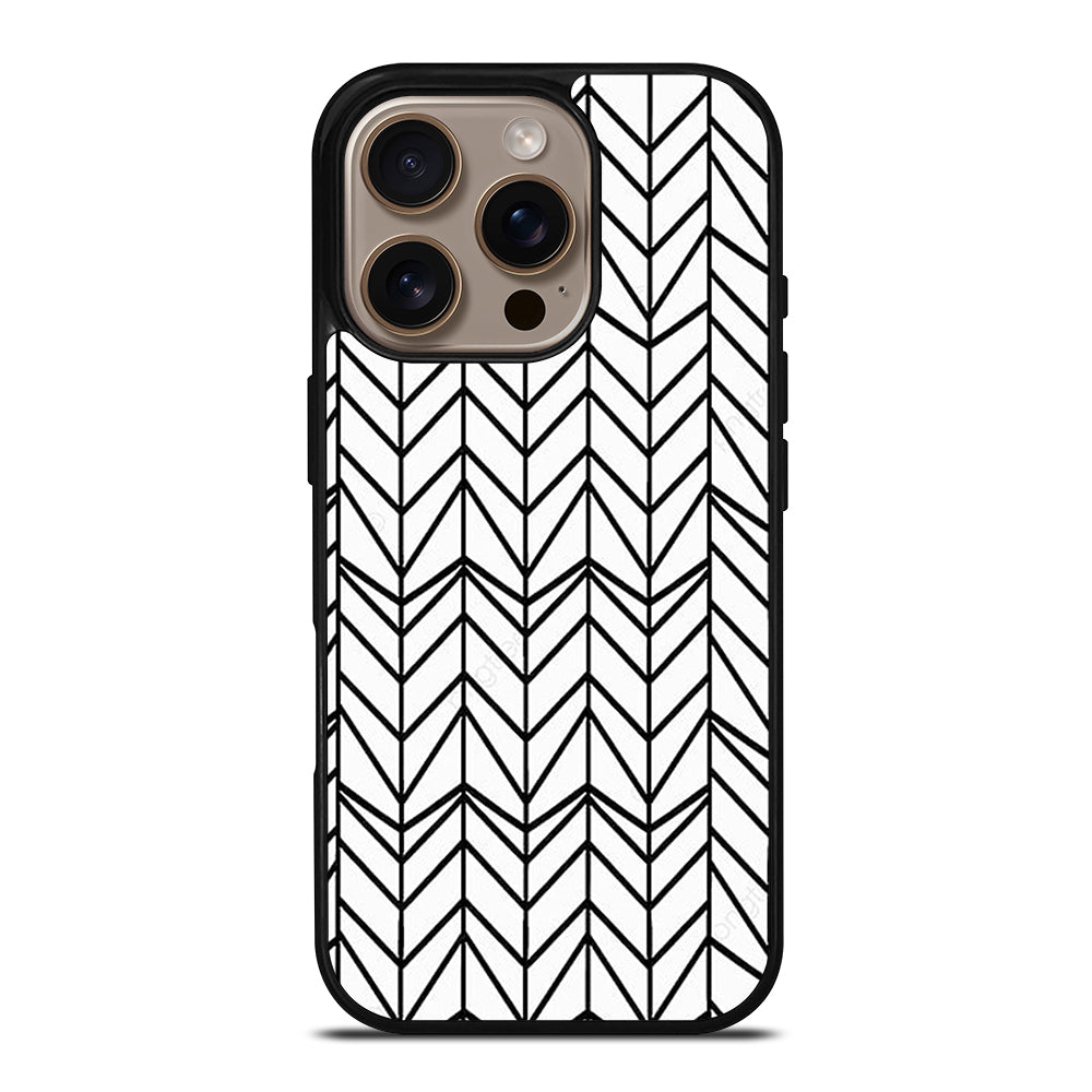 HERRINGBONE TRIANGLE PATTERN 2 iPhone 16 Pro Case Cover