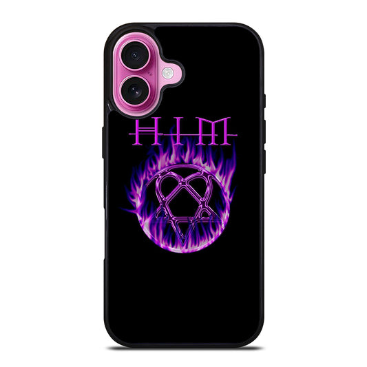 HIM BAND LOGO FLAME iPhone 16 Plus Case Cover