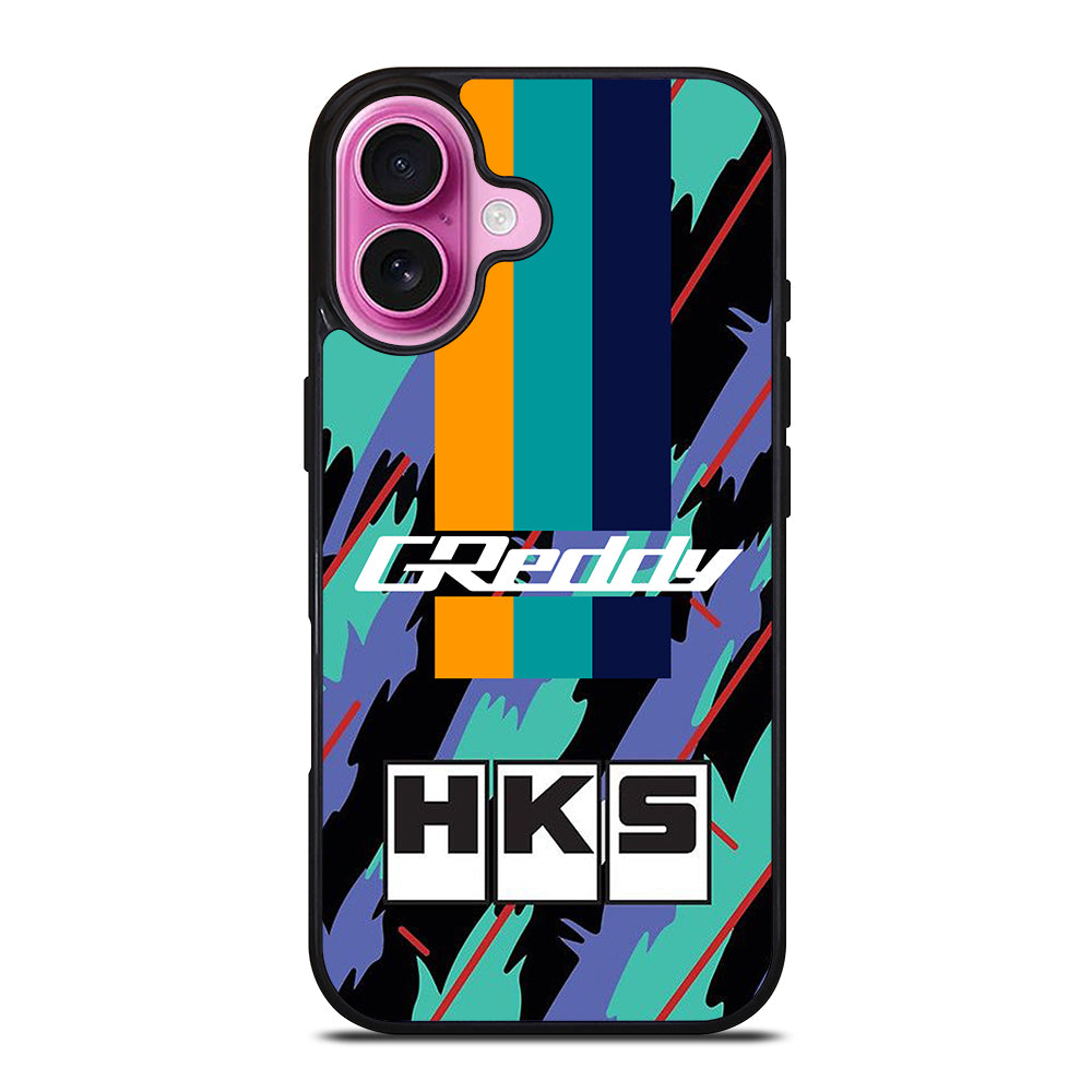 HKS RETRO PATTERN iPhone 16 Plus Case Cover