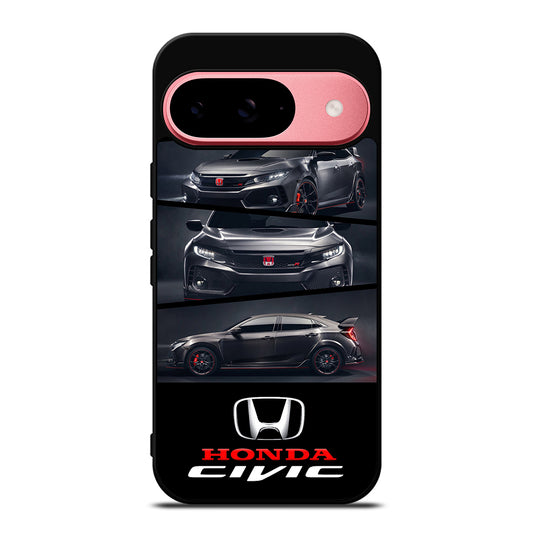 HONDA CIVIC BLACK CAR Google Pixel 9 Case Cover