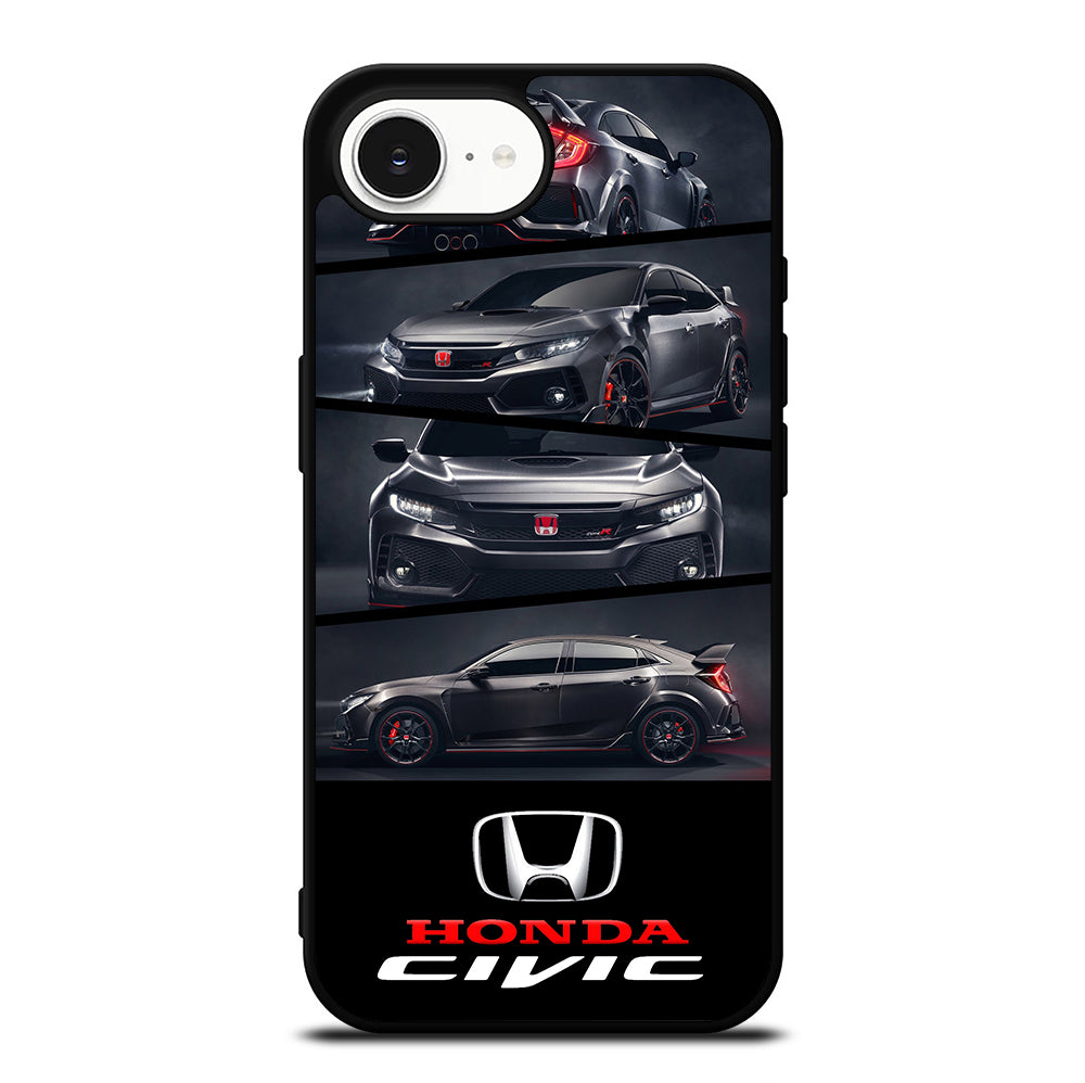 HONDA CIVIC BLACK CAR iPhone 16e Case Cover