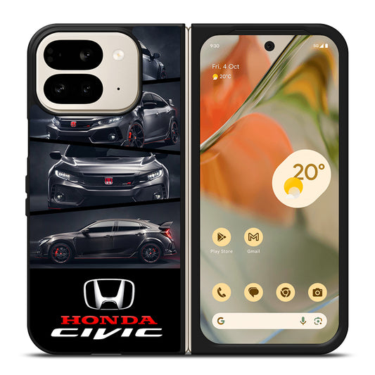 HONDA CIVIC BLACK CAR Google Pixel 9 Pro Fold Case Cover