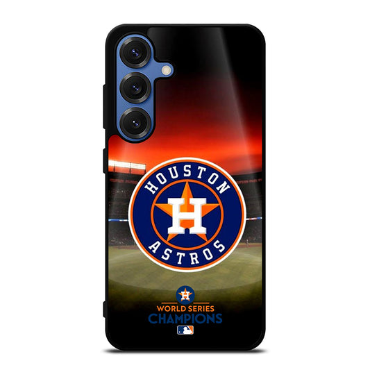 HOUSTON ASTROS MLB LOGO 3 Samsung Galaxy S25 Case Cover