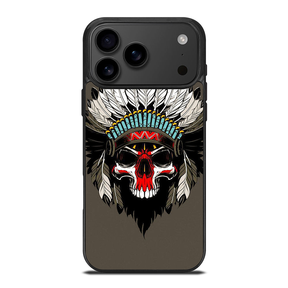 INDIAN FEATHER SKULL ART iPhone 17 Pro Max Case Cover