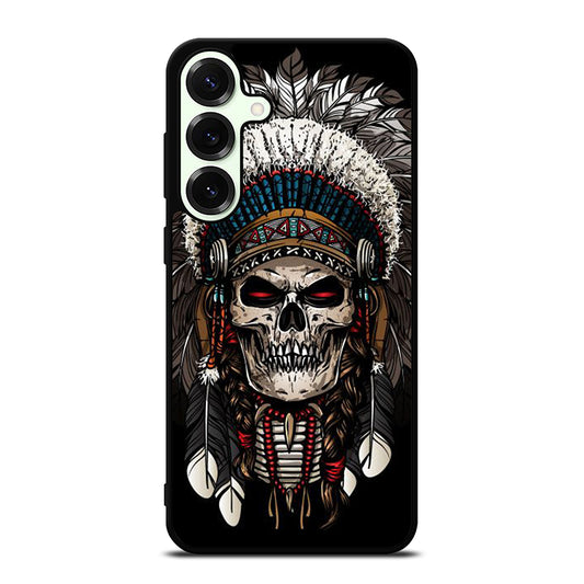 INDIAN FEATHER SKULL ART 2 Samsung Galaxy S25 Plus Case Cover