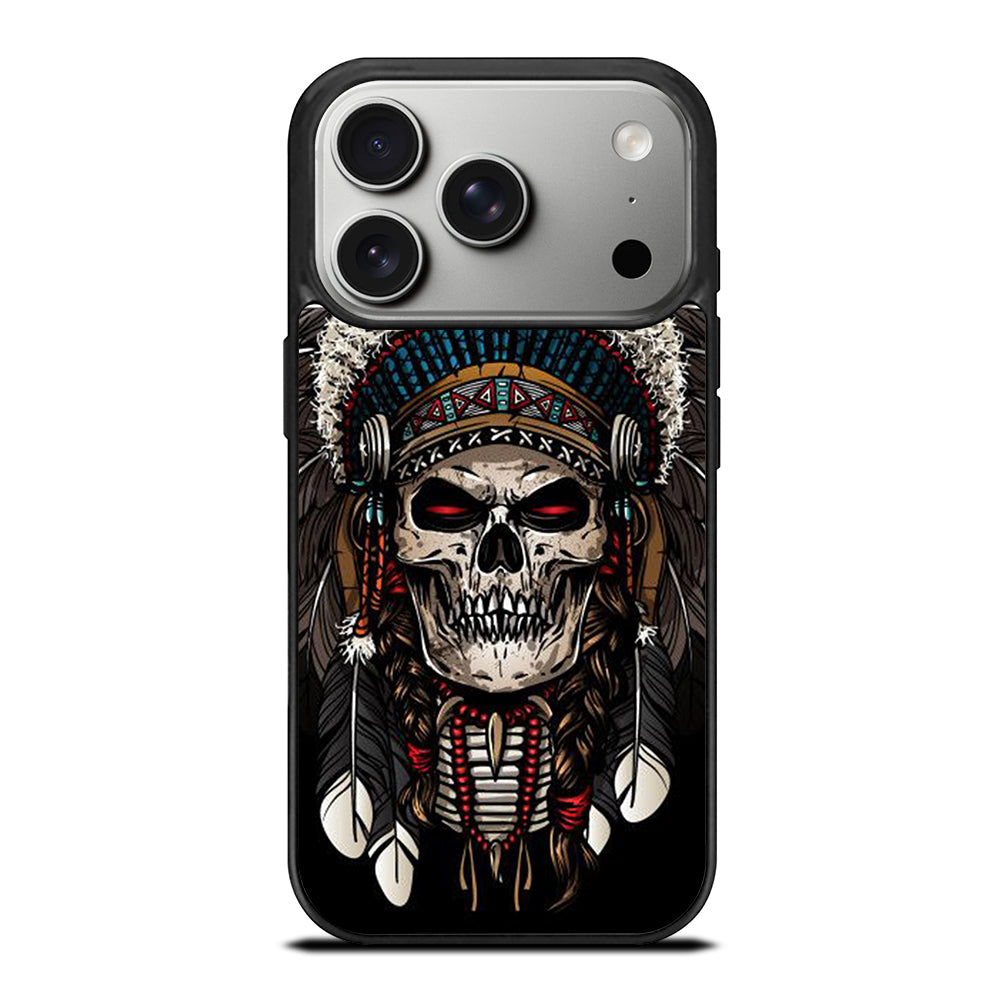 INDIAN FEATHER SKULL ART 2 iPhone 17 Pro Case Cover