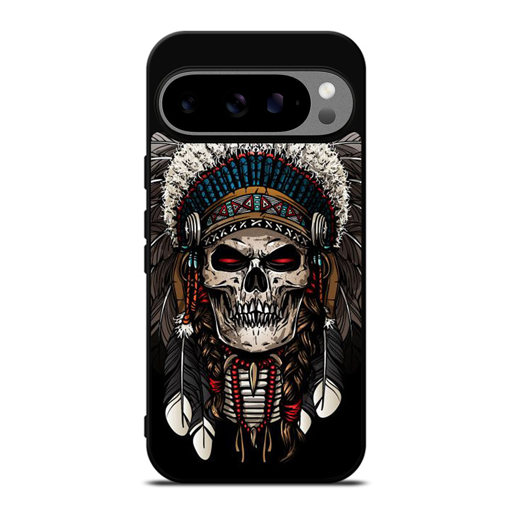 INDIAN FEATHER SKULL ART 2 Google Pixel 9 Pro XL Case Cover