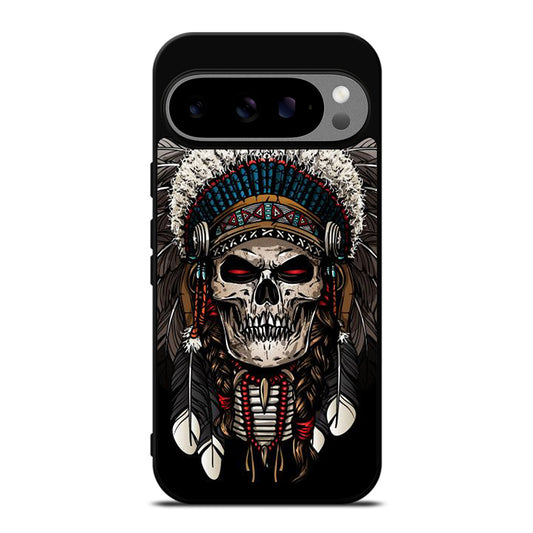 INDIAN FEATHER SKULL ART 2 Google Pixel 9 Pro XL Case Cover