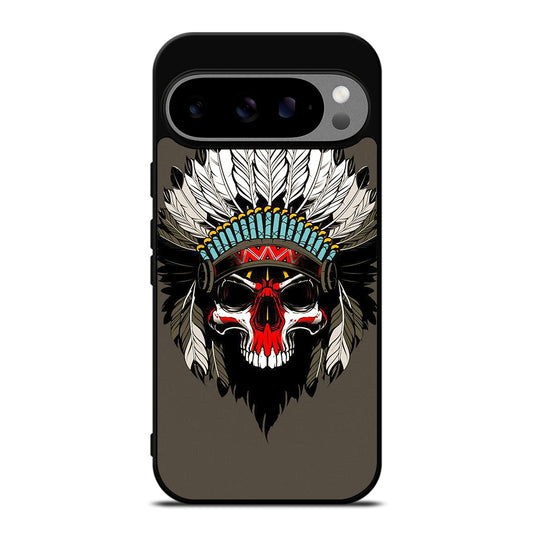 INDIAN FEATHER SKULL ART Google Pixel 9 Pro XL Case Cover