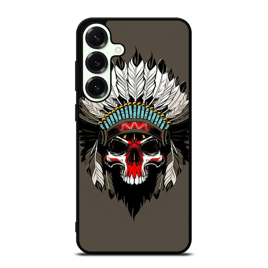 INDIAN FEATHER SKULL ART Samsung Galaxy S25 Plus Case Cover