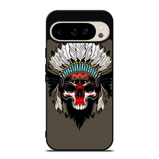 INDIAN FEATHER SKULL ART Google Pixel 9 Pro Case Cover