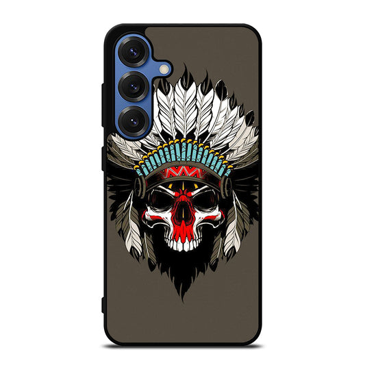 INDIAN FEATHER SKULL ART Samsung Galaxy S25 Case Cover